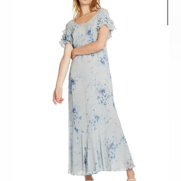 New LoveShackFancy Floral Maxi Dress - Picture 1 of 14